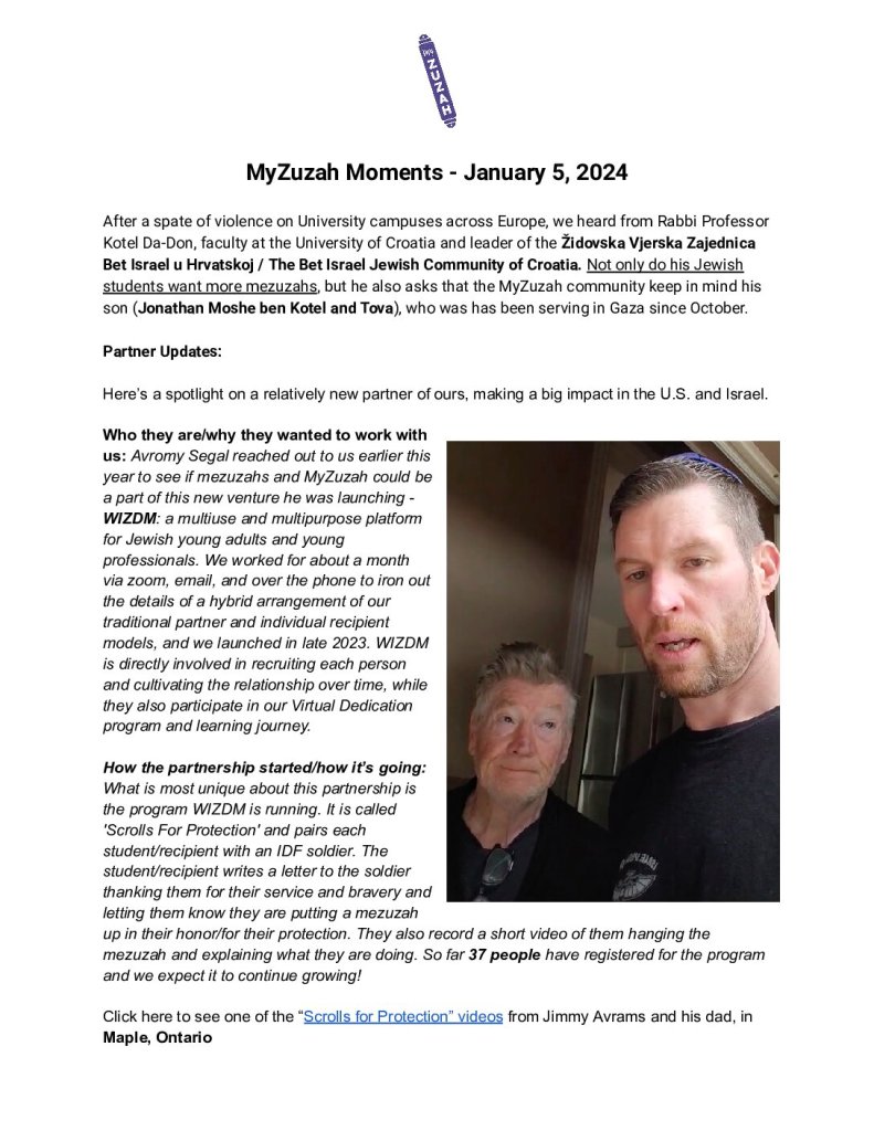 thumbnail of MyZuzah Moments – January 5, 2024